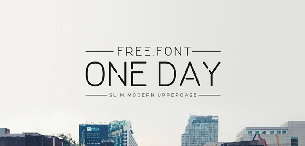 Fontes gratuitas para logo - One Day