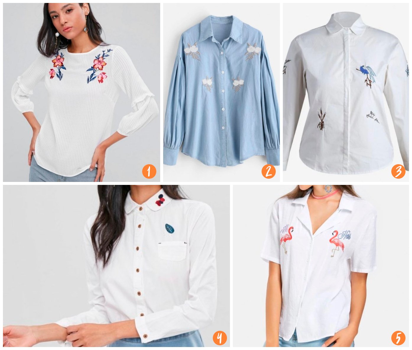 Embroidered Blouse Zaful