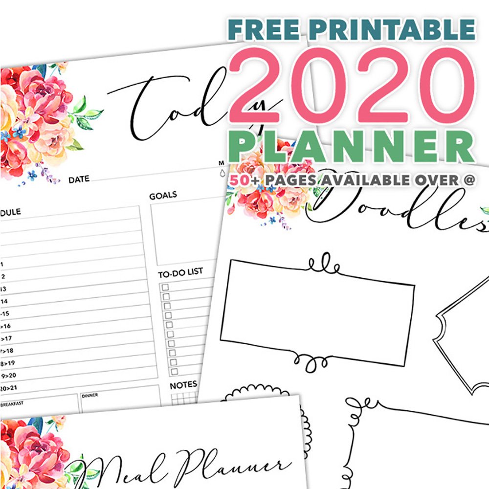 Opções de planner 2020 gratuito para imprimir